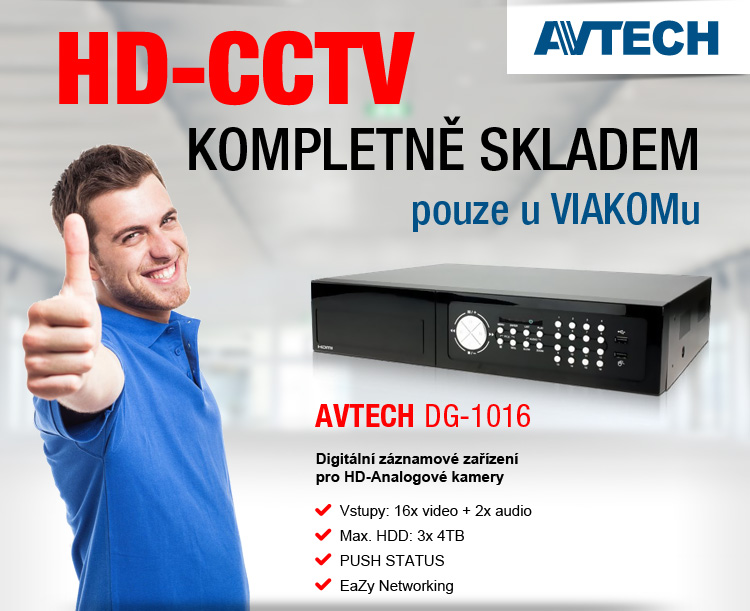HDCCTV AVTECH - kompletně skladem pouze u VIAKOMu