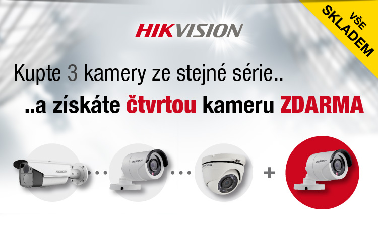 AKCE HIKVISION - 3+1 - k odběru ihned kamery i nahrávací zařízení!