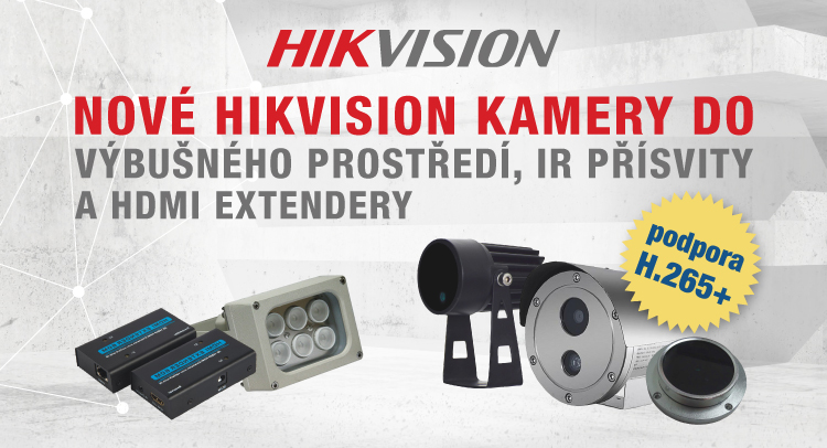 HIKVISION - nov kamery do vbunho prosted, IR psvity a HDMI extendery   